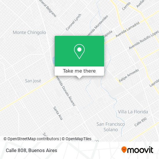 Calle 808 map