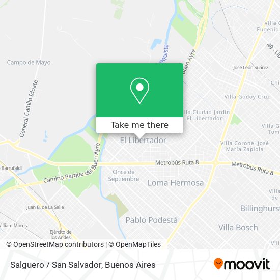 Salguero / San Salvador map