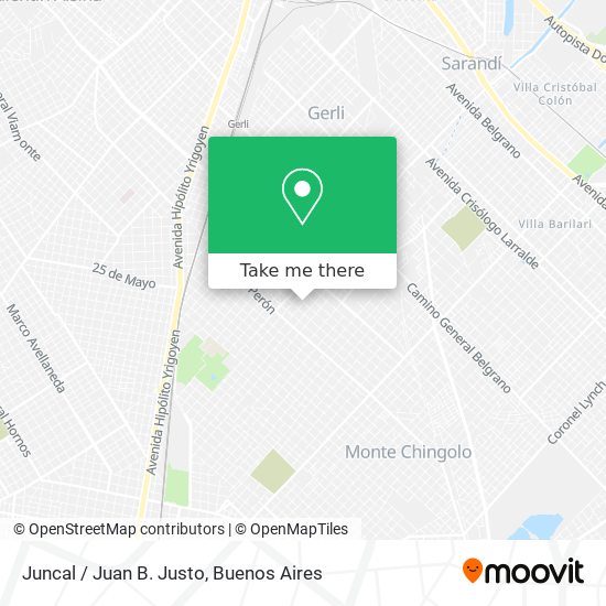 Juncal / Juan B. Justo map