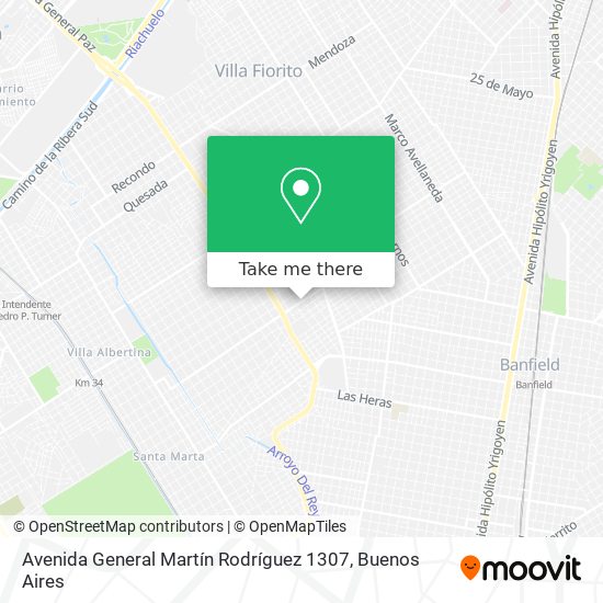 Avenida General Martín Rodríguez 1307 map