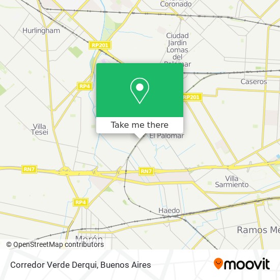 Corredor Verde Derqui map