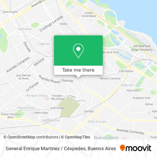 General Enrique Martínez / Céspedes map