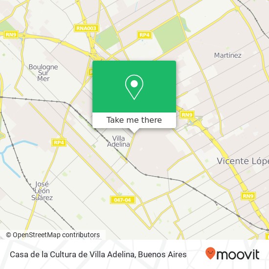 Mapa de Casa de la Cultura de Villa Adelina