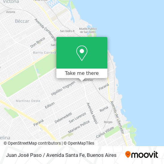 Mapa de Juan José Paso / Avenida Santa Fe