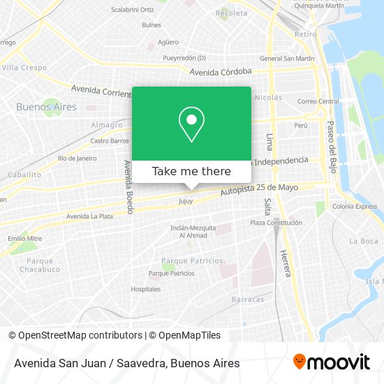 Avenida San Juan / Saavedra map