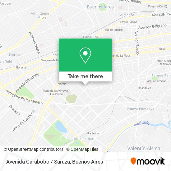 Avenida Carabobo / Saraza map