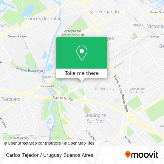 Mapa de Carlos Tejedor / Uruguay