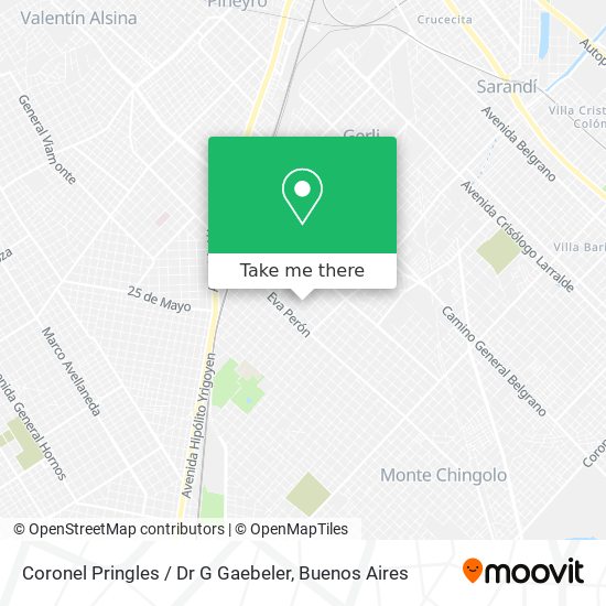 Mapa de Coronel Pringles / Dr G Gaebeler