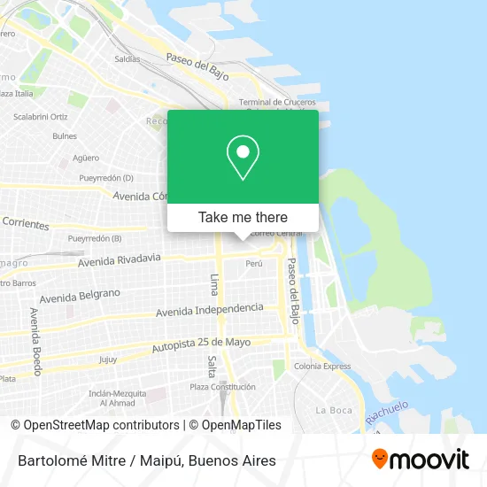 Mapa de Bartolomé Mitre / Maipú