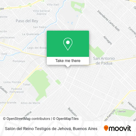 Salón del Reino Testigos de Jehová map