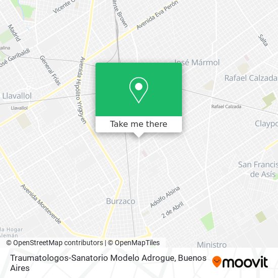 Traumatologos-Sanatorio Modelo Adrogue map