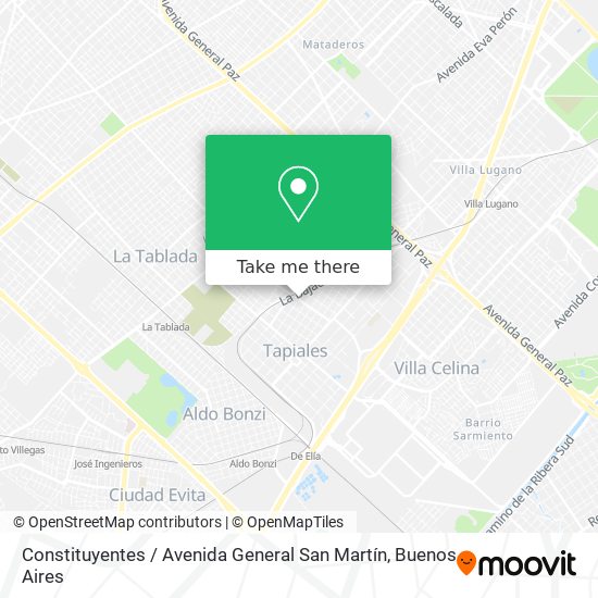 Constituyentes / Avenida General San Martín map