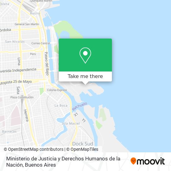 Ministerio de Justicia y Derechos Humanos de la Nación map