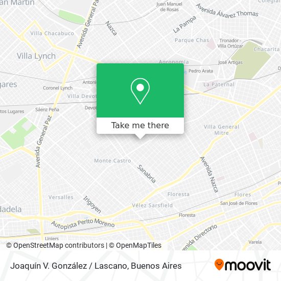 Joaquín V. González / Lascano map