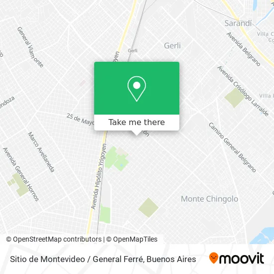 Mapa de Sitio de Montevideo / General Ferré