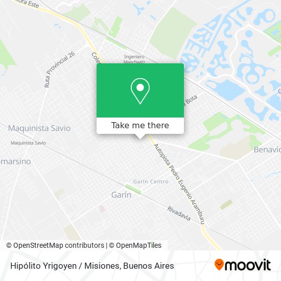 Hipólito Yrigoyen / Misiones map