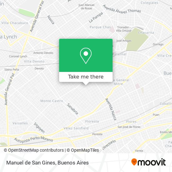 Manuel de San Gines map