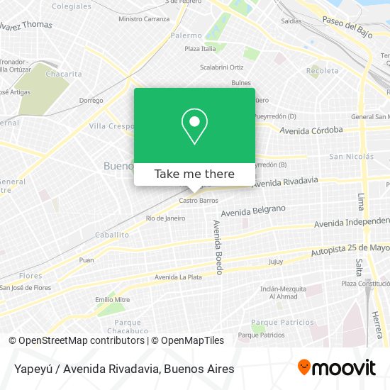 Yapeyú / Avenida Rivadavia map