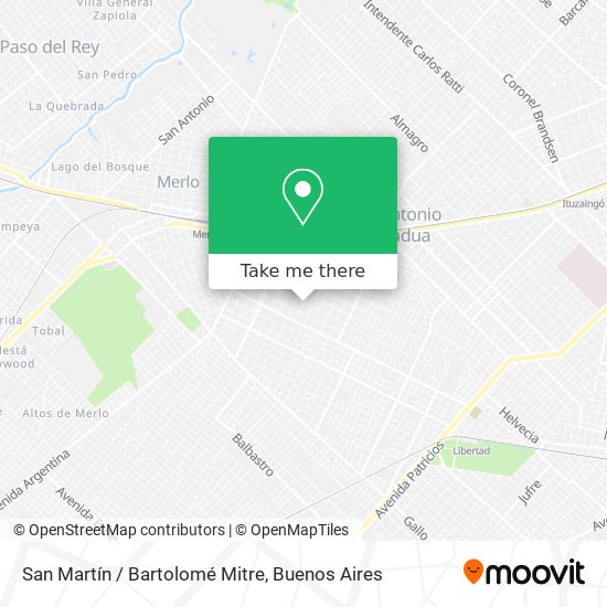 San Martín / Bartolomé Mitre map