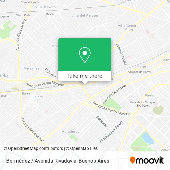 Bermúdez / Avenida Rivadavia map