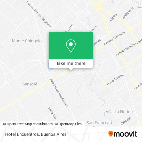 Hotel Encuentros map