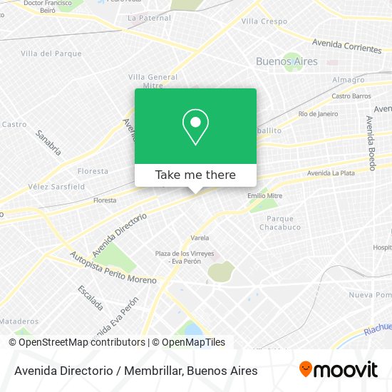 Mapa de Avenida Directorio / Membrillar