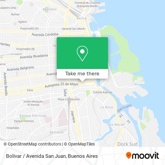 Bolívar / Avenida San Juan map