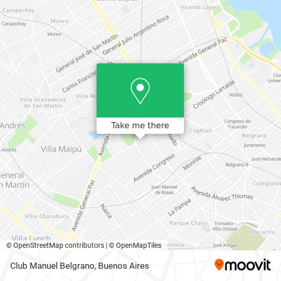 Mapa de Club Manuel Belgrano