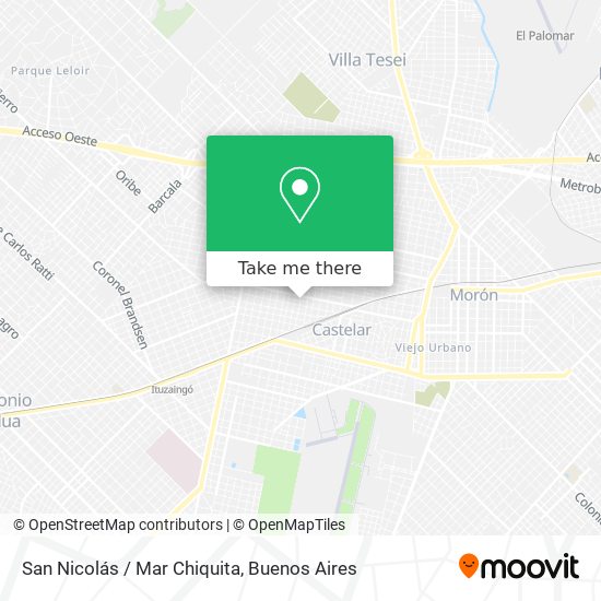 San Nicolás / Mar Chiquita map