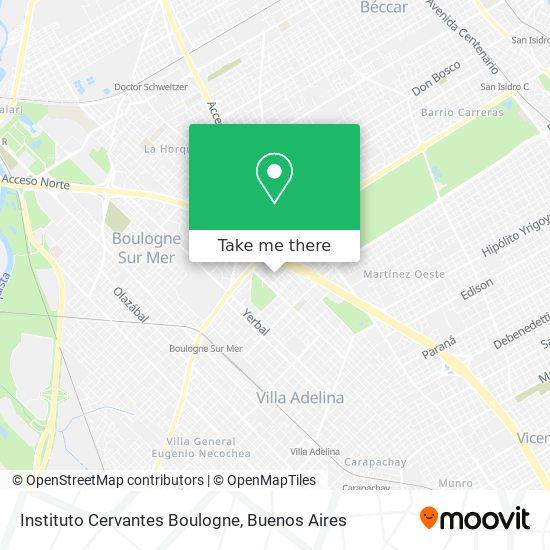 Instituto Cervantes Boulogne map