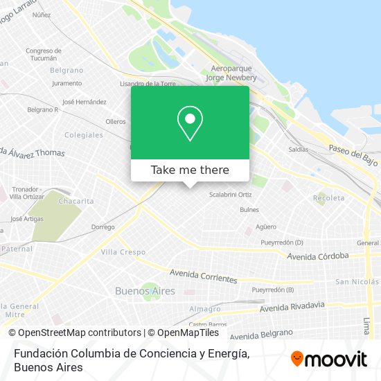 Fundación Columbia de Conciencia y Energía map