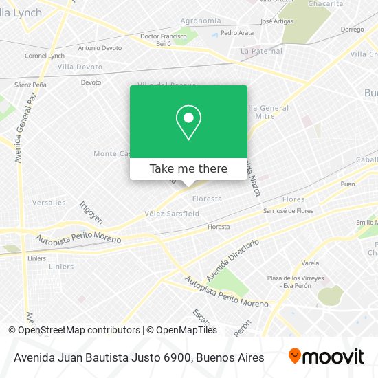 Mapa de Avenida Juan Bautista Justo 6900