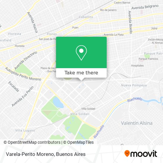 Mapa de Varela-Perito Moreno