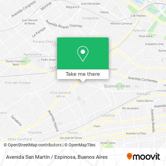 Avenida San Martín / Espinosa map