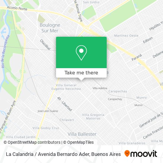 La Calandria / Avenida Bernardo Ader map