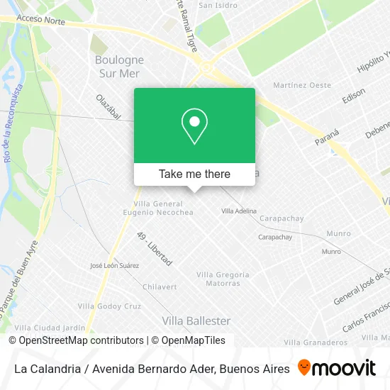 La Calandria / Avenida Bernardo Ader map