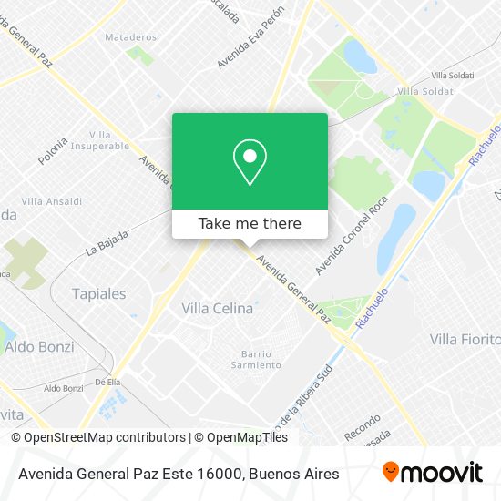 Avenida General Paz Este 16000 map