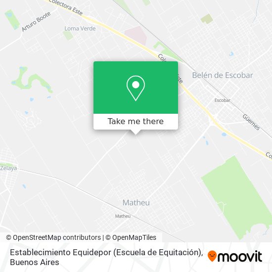 Mapa de Establecimiento Equidepor (Escuela de Equitación)