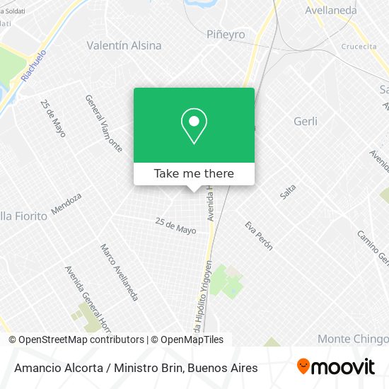 Amancio Alcorta / Ministro Brin map