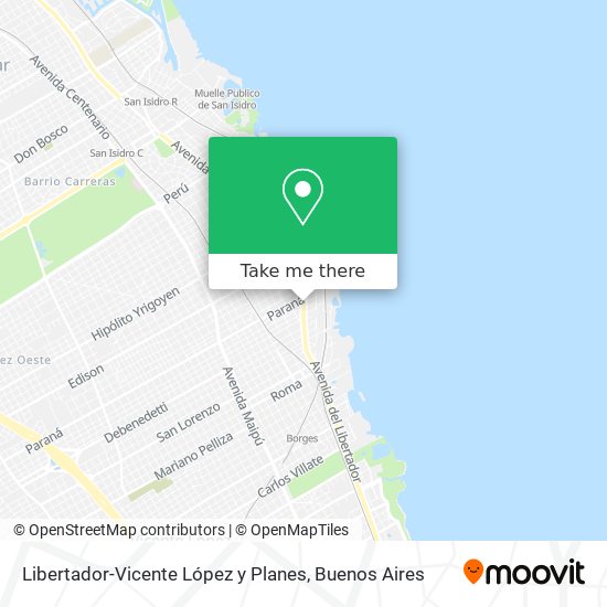 Libertador-Vicente López y Planes map
