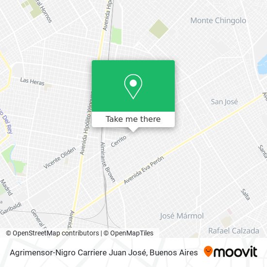 Mapa de Agrimensor-Nigro Carriere Juan José