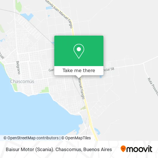 Baisur Motor (Scania). Chascomus map