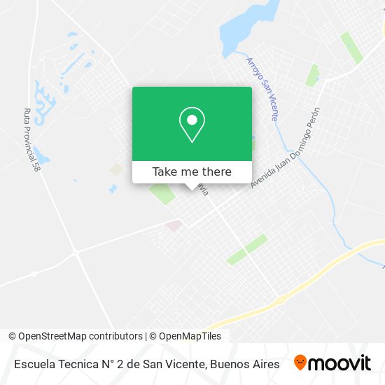 Escuela Tecnica N° 2 de San Vicente map