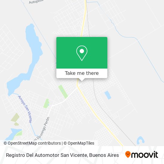 Registro Del Automotor San Vicente map