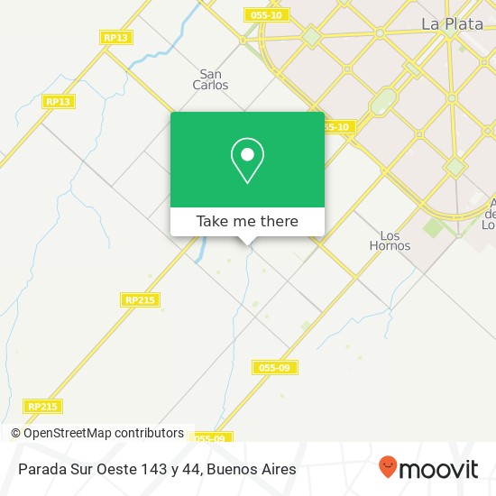 Parada Sur Oeste 143 y 44 map