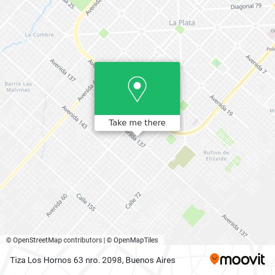 Tiza Los Hornos 63 nro. 2098 map
