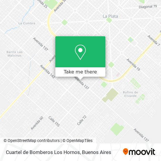 Mapa de Cuartel de Bomberos Los Hornos