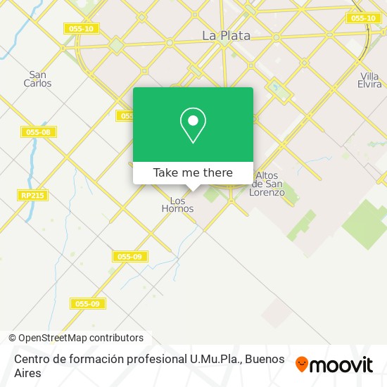 Centro de formación profesional U.Mu.Pla. map