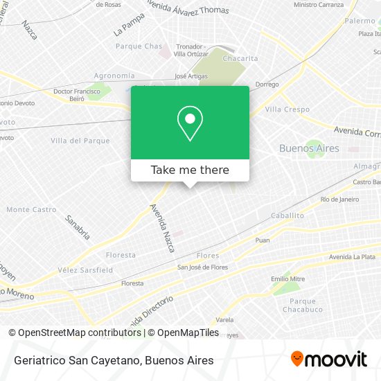 Mapa de Geriatrico San Cayetano