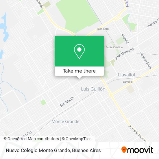 Mapa de Nuevo Colegio Monte Grande